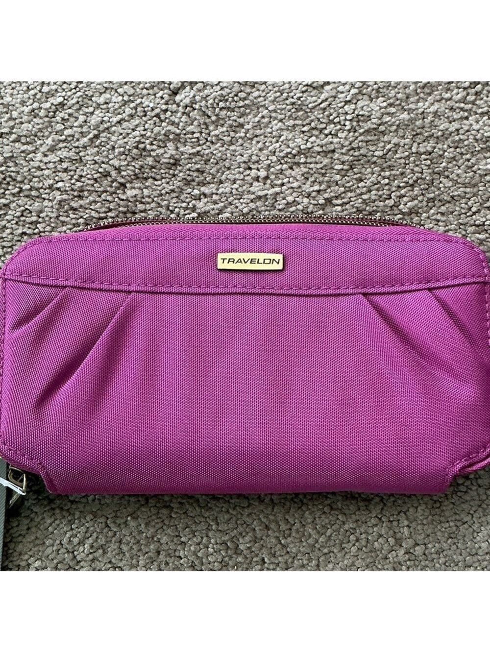 Travelon Pink RFID Blocking Phone Wallet Wrist Strap